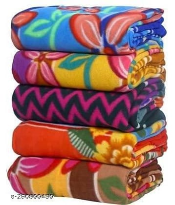 ENTICE Pack of 5 Cotton Below 300 -GSM Hand Towel ( Multicolor )