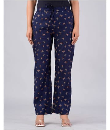 MAUKA - Blue Rayon Women's Palazzo ( Pack of 1 )