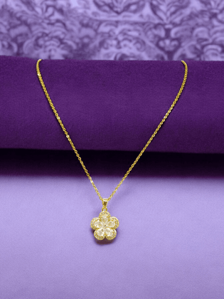 Elegant Gold Plated Flower Necklace
