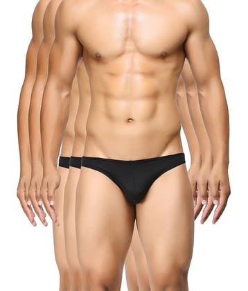 BASIICS By La Intimo Pack of 3 Polyester Briefs For Men's ( Black )