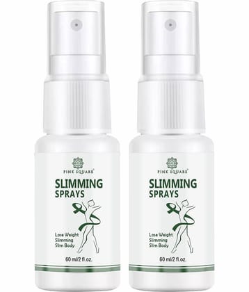 pink square Body Slimming Spray Oil Reduce Fat Burner from Belly Shaping & Firming Oil 100 mL Pack of 2