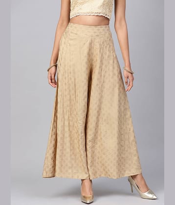 Juniper - Gold Rayon Women's Palazzo ( Pack of 1 )