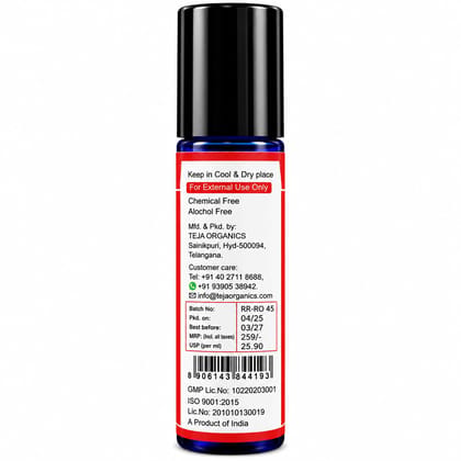 Rose Roll-On 10 ml | Rose Essential Oil Roll On | Floral Fragrance | Supports Relaxation | Skin Hydration | Mood Lifting