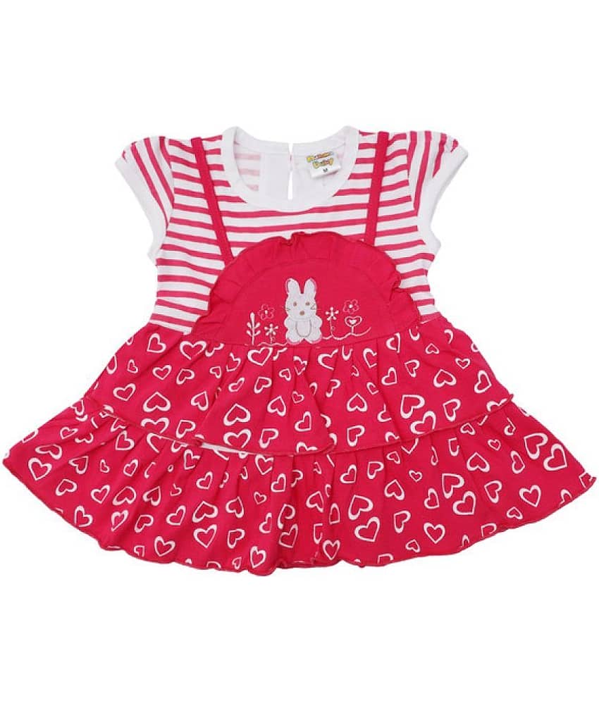 NammaBaby Pack of 1 Baby Girls Cotton Blend Frock ( Pink )