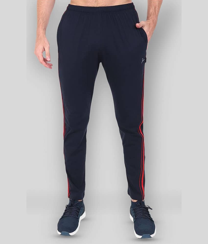 Zeffit - Navy Blue Cotton Blend Men's Trackpants ( Pack of 1 )