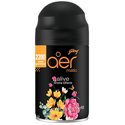 Godrej Aer Smart Matic Refill, Automatic Room Fresheners - Alive, 225ml