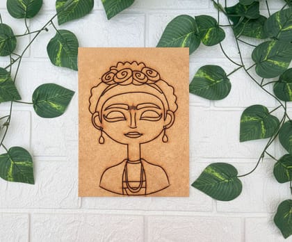 Dbeautify's MDF DIY Frida Kahlo Portrait Painting