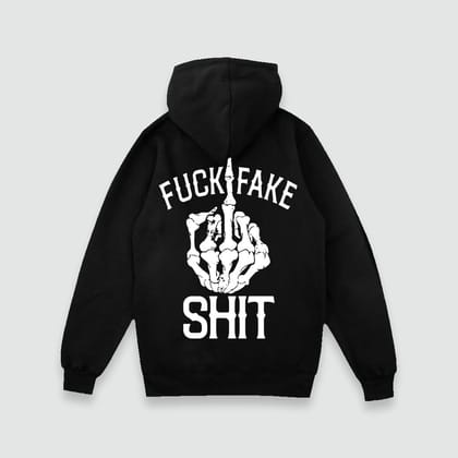 F*ck Fake Shit Hoodie-S / White