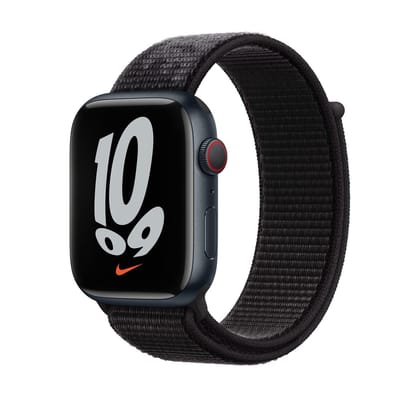 Premium Nike Velcro Nylon Sport Bands By iSeriesHub Compatible For Smart-Watch-44-45-46-49MM / Black