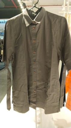 BUCKLE CUFF SHIRT-XS / Grey