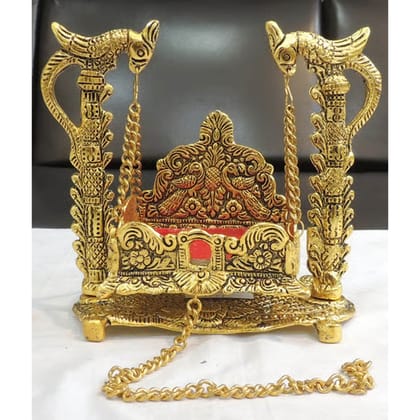 Aluminium Showpiece Peacock Jhula, Height : 6.5 Inch (ASMAS426 M)