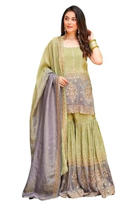 Sharara Suit with Dupatta Ethic wedding party dress