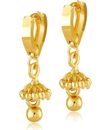 Vighnaharta Daily wear Filigree work Gold Plated alloy Hoop Earring Bucket Bali Basket Bali Earring for Women and Girls  {VFJ1442ERG}