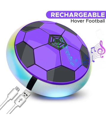 NHR C-Type USB Rechargeable Battery Powered Hover Football Indoor Electric Floating Hover Ball | Soccer | Smart Air Football | Fun Game for Kids Toys for Boys and Girls Birthday Gift(Purple)