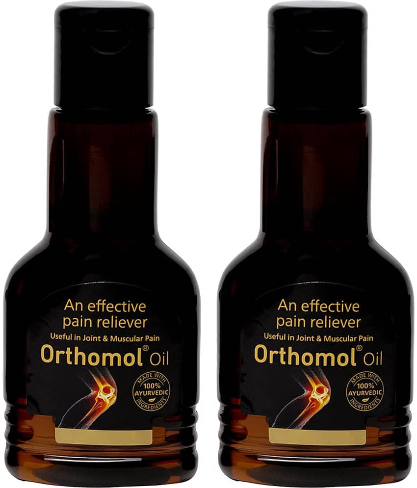 Orthomol Ayurvedic Pain Relief Oil for Joint Pain, Muscular Pain, Arthritis, -50ml (Pack of 2)