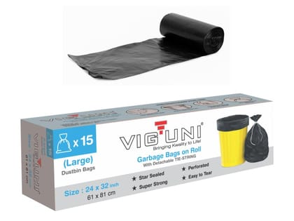 Large 24x32 Heavy-Duty Garbage Bags - Ideal for Waste Disposal for Home, Office & Outdoor Use