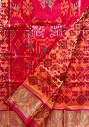 Ikkat Silk Phul-Chakra combination Ikkat Silk Phul-Chakra combination