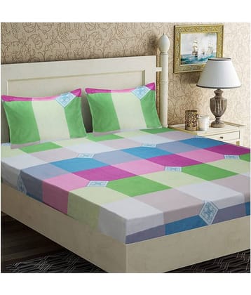 Home Candy Microfibre Double Bedsheet ( Green )