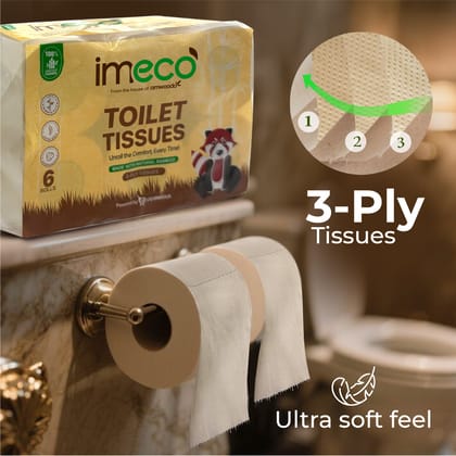 Imeco India Everyday Home Care Bamboo Tissue Combo (Kitchen, Toilet & Facial Tissues) | Ultra Absorbent & Soft 3-Ply Design | Daily Home Care Imeco India Everyday Home Care Bamboo Tissue Combo (Kitchen, Toilet & Facial Tissues) | Ultra Absorbent & Soft 3-Ply Design | Daily Home Care