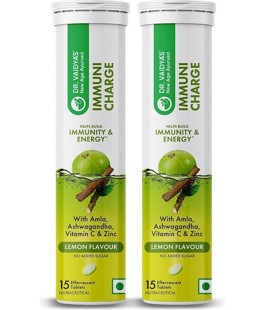 Dr. Vaidya's Immuni Charge Effervescent Lemon Flavour 15 No.s (Pack of 2)