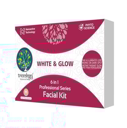 Treeology White & Glow Facial Kit 6 in 1 for Radiant Skin