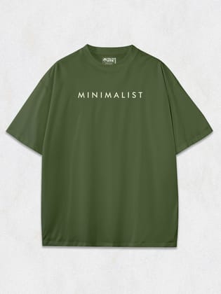 Minimalist Oversized T-Shirt-Olive Green / S