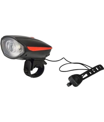 DarkHorse Bicycle  CE Standard USB Rechargeable 3 Mode Front light and Horn 2 in 1 Light/Horn, Red