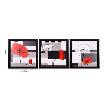 Set of 3 Satin Matt Textured Art Painting