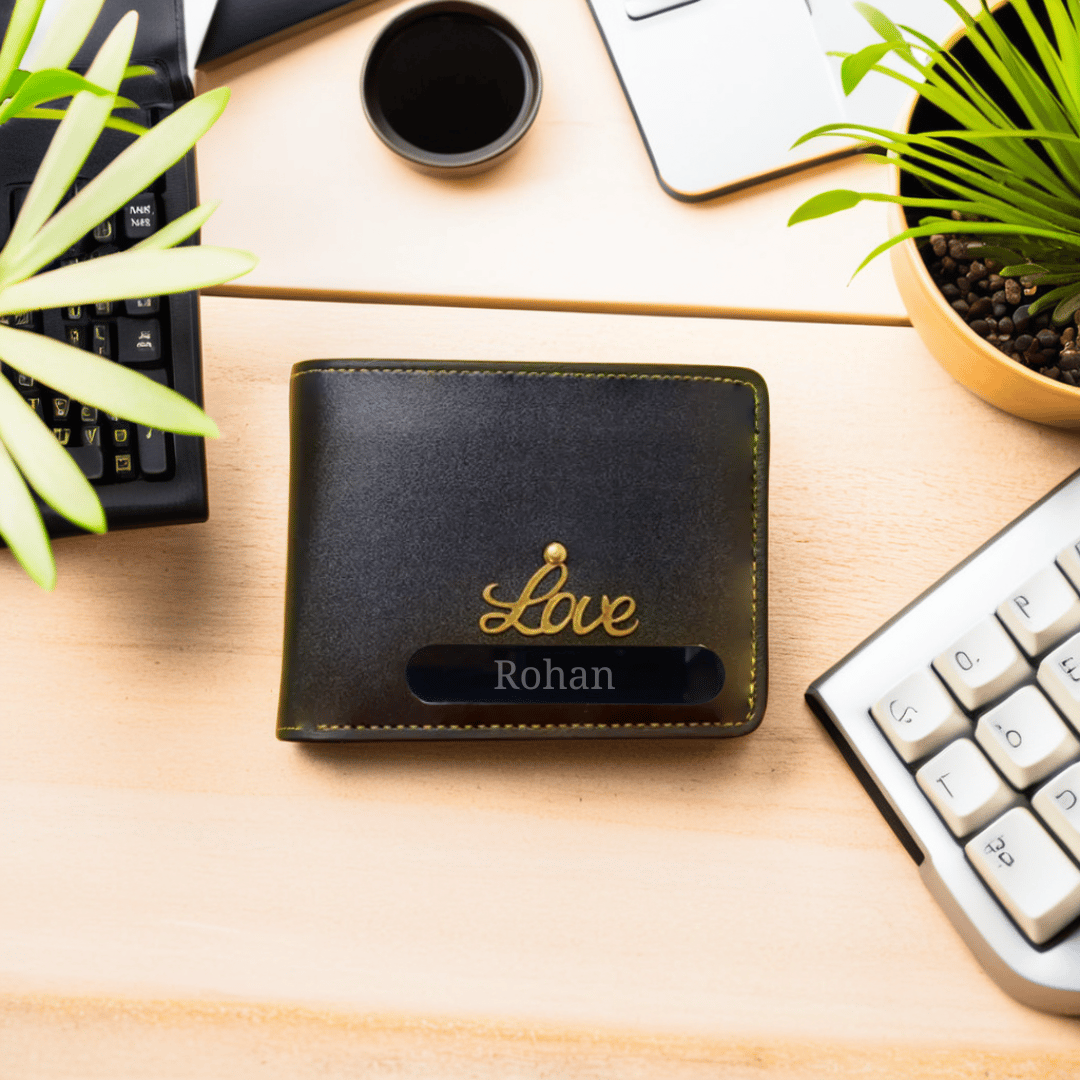 Customized Leather Men’s Wallet-Black