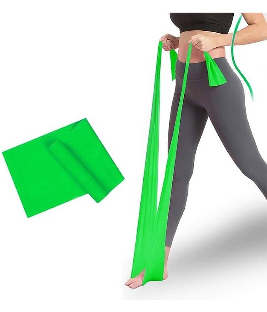 Thera band Yellow Thin/Light Resistance Latex Free Exercise Band 6 Feet(Length) x 4 Inches(Width), Pack of 1 Green