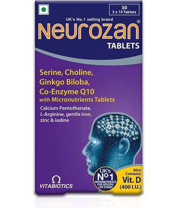 Vitabiotics Neurozan Cognitive Function Supplement 30 no.s Vitamins Tablets