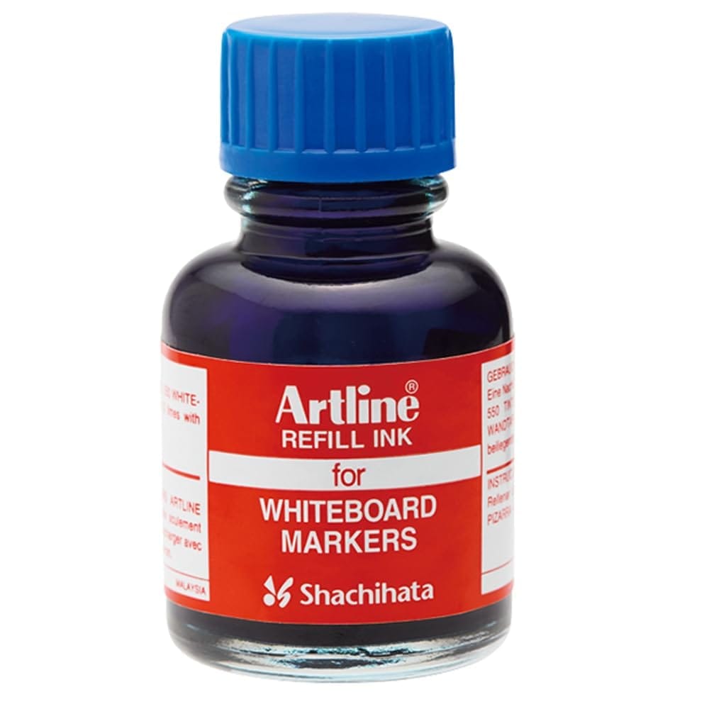 Artline ESK 50 Whiteboard Marker Refillable Ink Pack of 10 (Blue Colours) | Bottle 20 ml. for refillable whiteboard Marker
