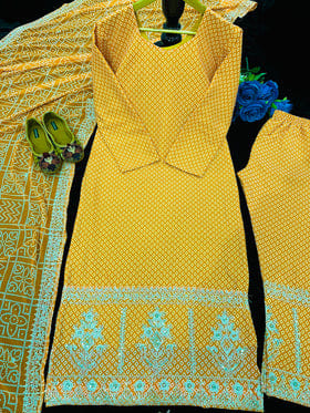 Beautiful Party Wear Top Bottom And Dupatta With Digital Print