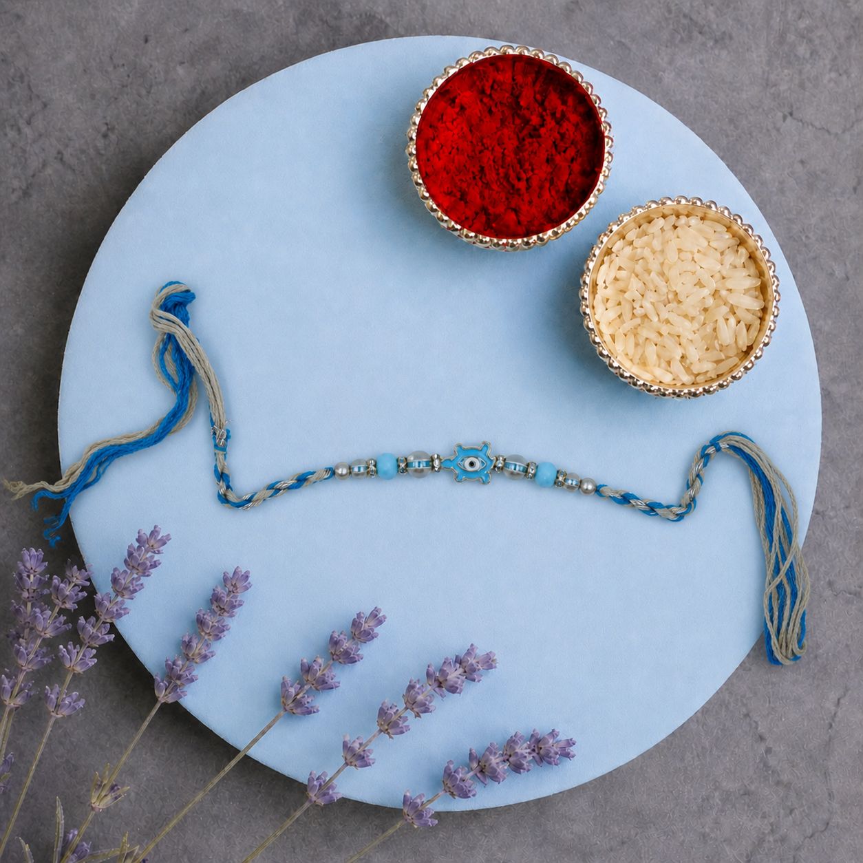 Turquoise Evil Eye Protection Rakhi
