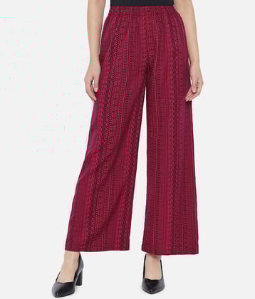 OTIRA Pack of 1 Crepe Straight Women's Palazzos ( Multicolor )
