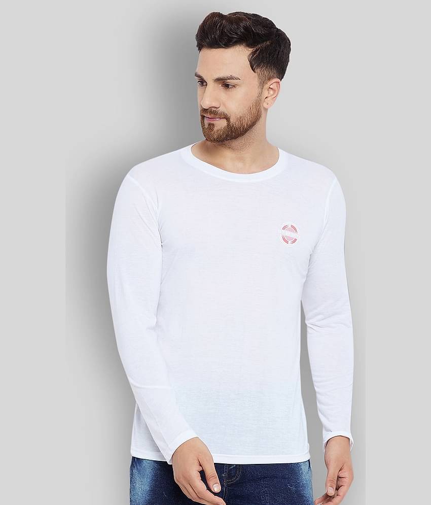 The Million Club Pack of 1 Polyester Regular Fit Men's T-Shirt ( White )