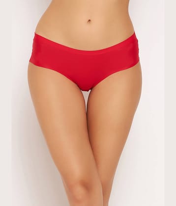 Clovia Nylon Solid Women's Hipster ( Red )