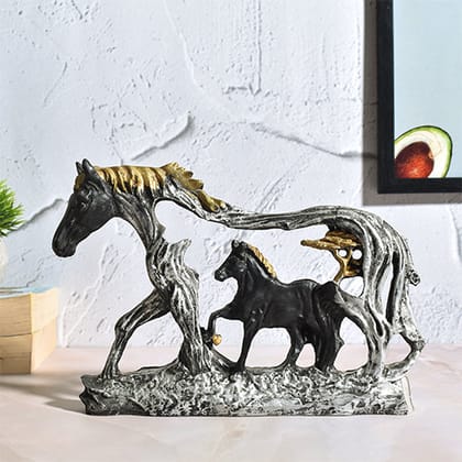 white galloping horse feng shui-Black
