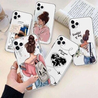 Mom Girl Boss Series Transparent Custom Slim  Soft Cases-Beautiful Day