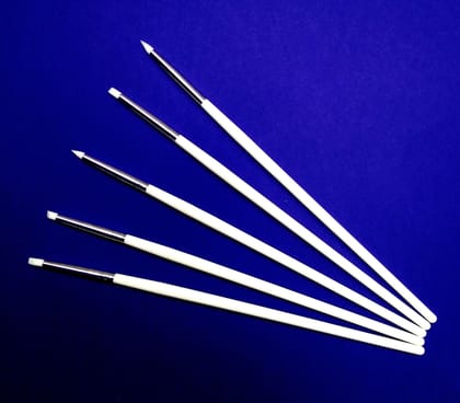 Set of 5 Pcs Silicone Paint Brushes - Small Size White Color