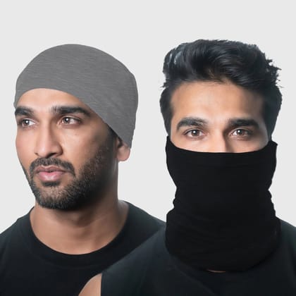 Bamboo Bandana - Set of 2-Black | Dark Grey