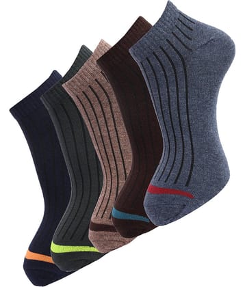 Dollar - Cotton Blend Multicolor Men's Ankle Length Socks ( Pack of 5 )