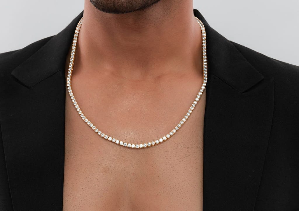 White Round Tennis Chain - 4MM