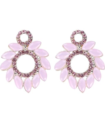 PUJVI - Pink Stud Earrings ( Pack of 1 )
