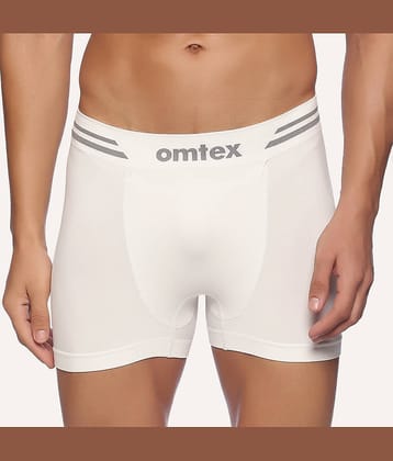 Omtex Pack of 1 Nylon Trunks For Men's ( White )
