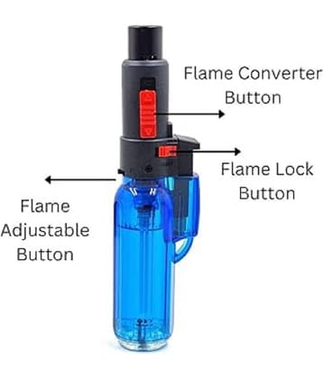 PAAVI Multicolor Virgin Plastic Kitchen Blow Torch/Jet Flame Lighter ( Pack of 1 )
