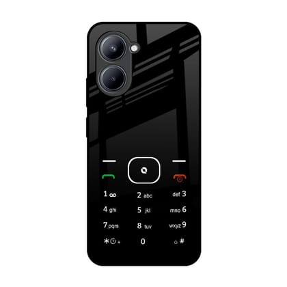 Classic Keypad Pattern Glass Case for Realme C33
