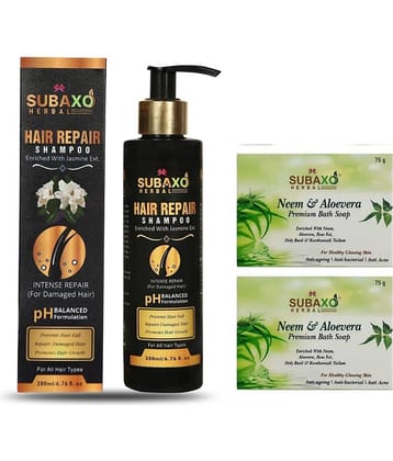 Herbal Hair Repair Shampoo 200 Ml & Neem/Aloevera Soap 2 Pc Each 75 G