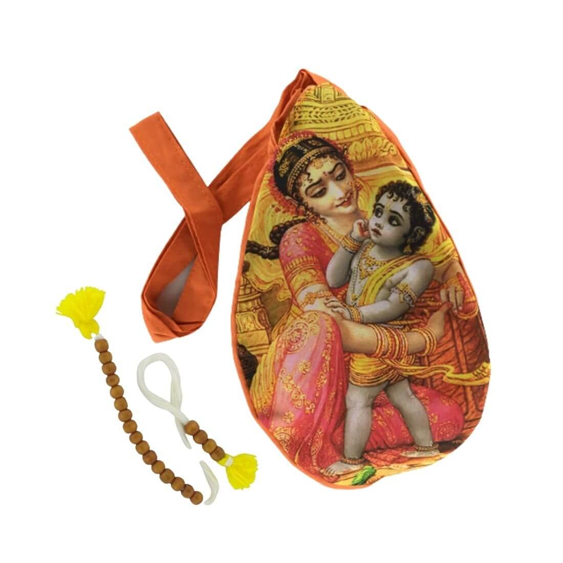 MAYAPURI Krishna Printed Chanting Bag/Japa Mala Bag with Mala Counter/Sakshi Mala (Pack of 1)