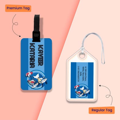 Personalized Bag Tags for Kids - Set of 5 - Sonic Design-Regular Bag Tags